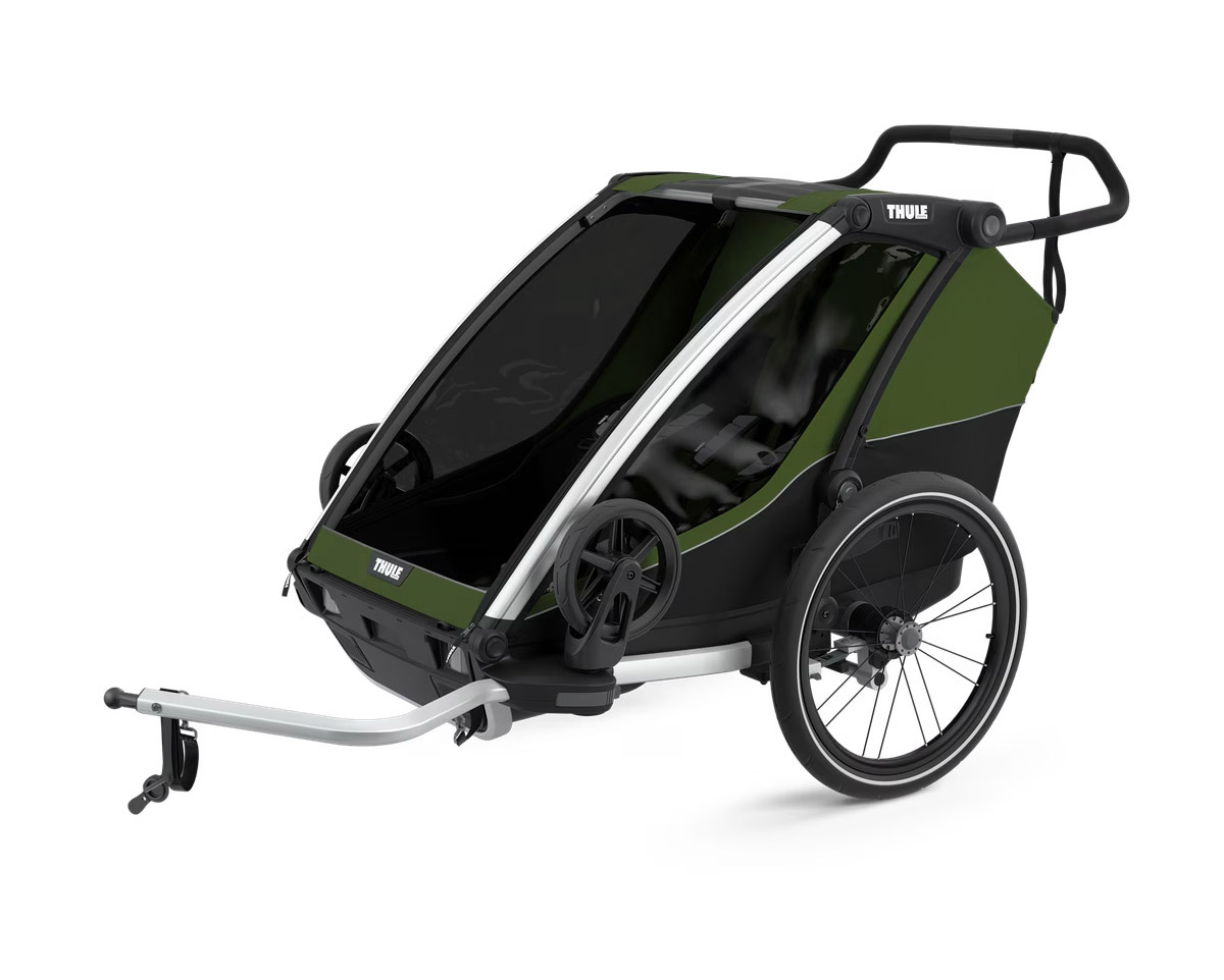 Remorque pour enfant 2 places CHARIOT CAB Vert Cyprès