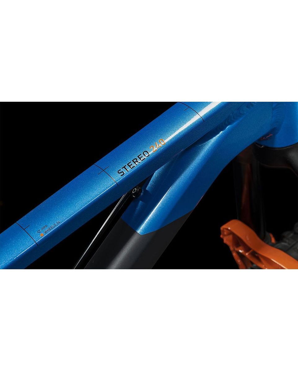 VTT tout suspendu Enfant STEREO 240 ONE Gris/Bleu/Orange